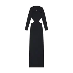 Abito Cut-out Maxi da Donna in Nero