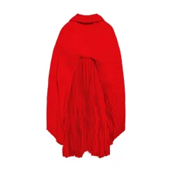Abito Drape A Pieghe da Donna in Rosso