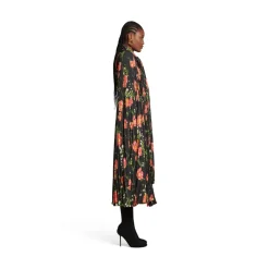 Abito Foulard A Pieghe Poppy da Donna in Nero