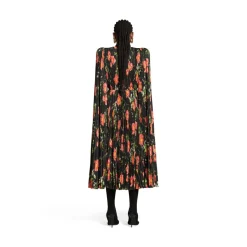 Abito Foulard A Pieghe Poppy da Donna in Nero