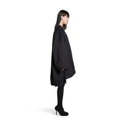 Abito Vareuse A Maniche Lunghe Upcycled da Donna in Navy Scuro