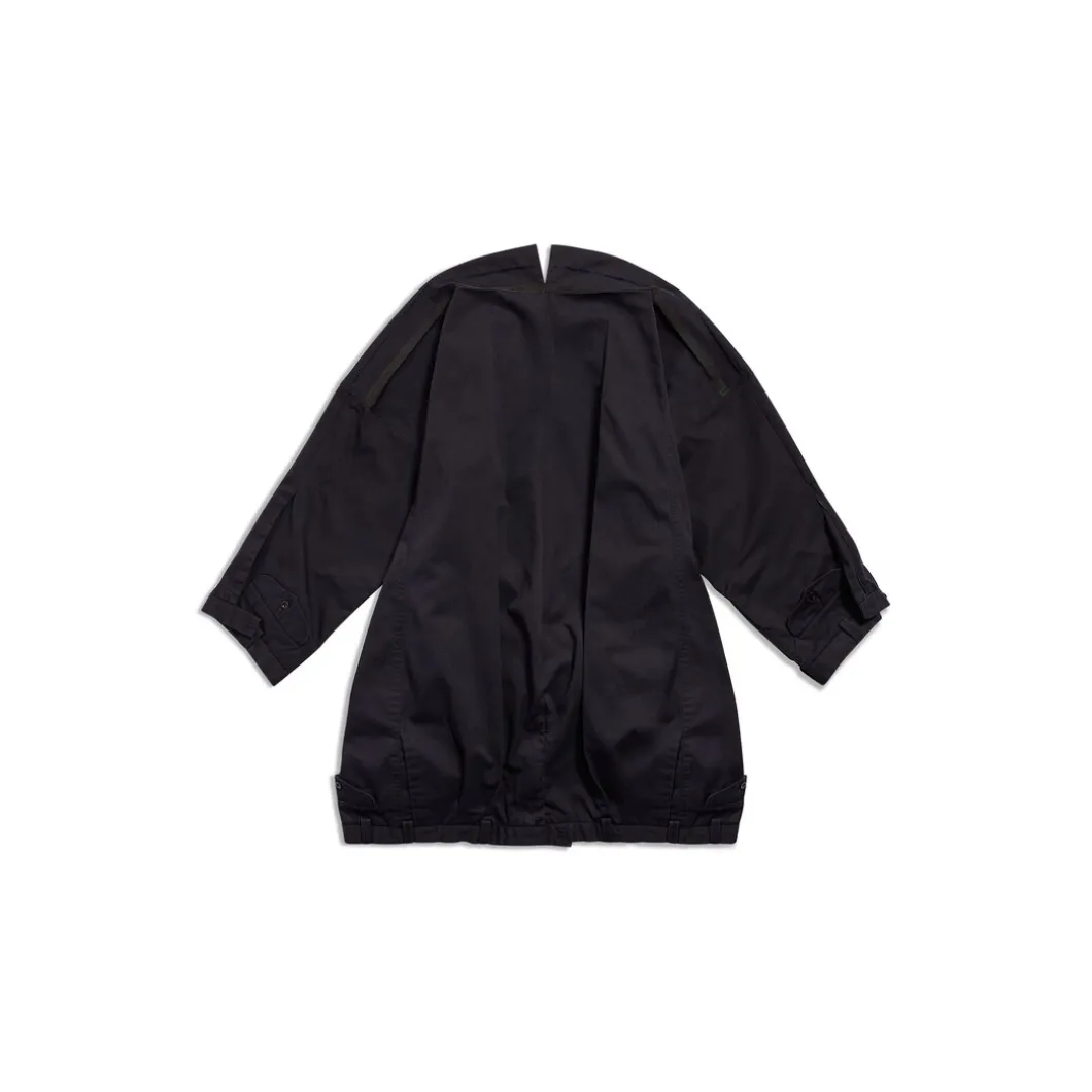Abito Vareuse A Maniche Lunghe Upcycled da Donna in Navy Scuro