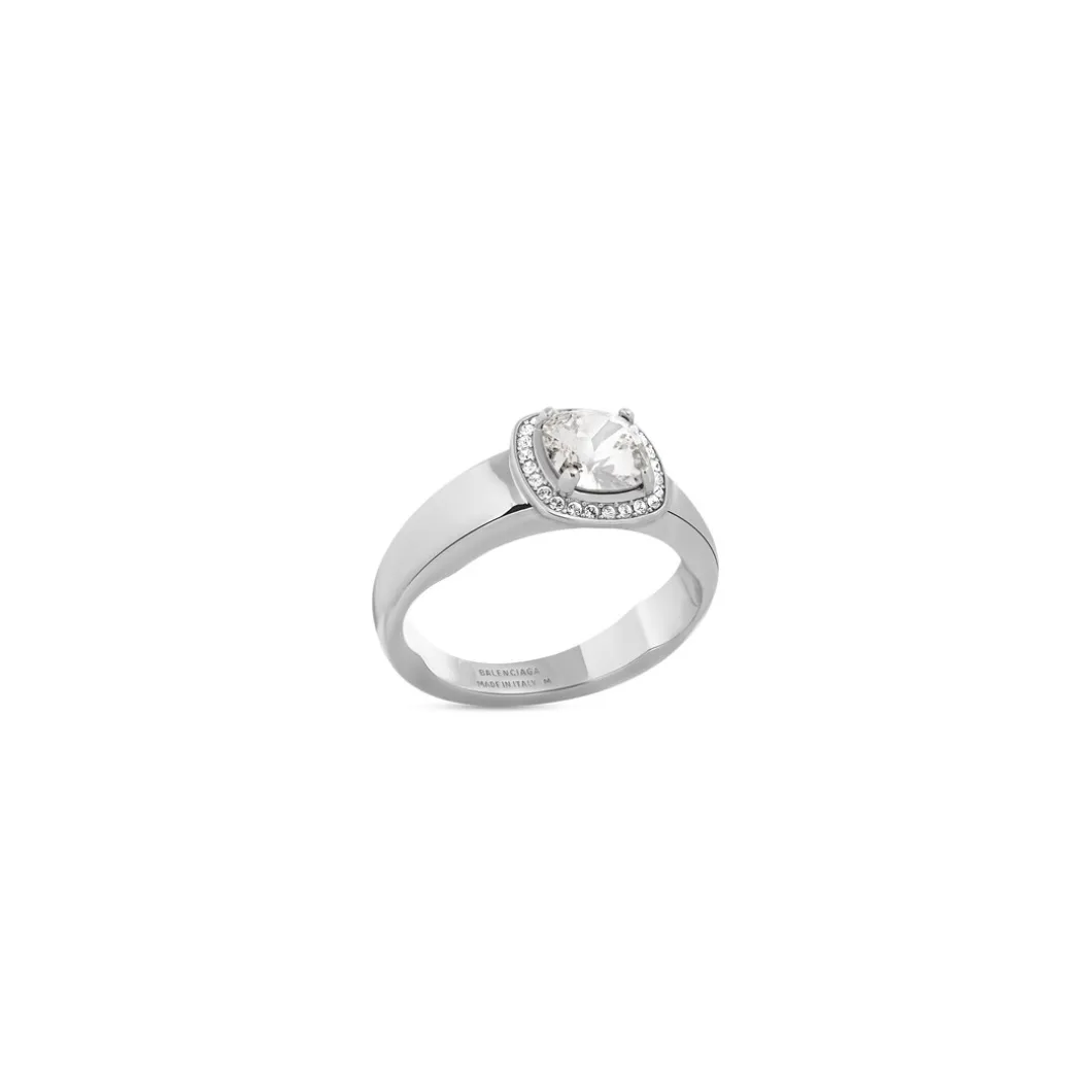 Anello Maxi Solitaire da Donna in Argento