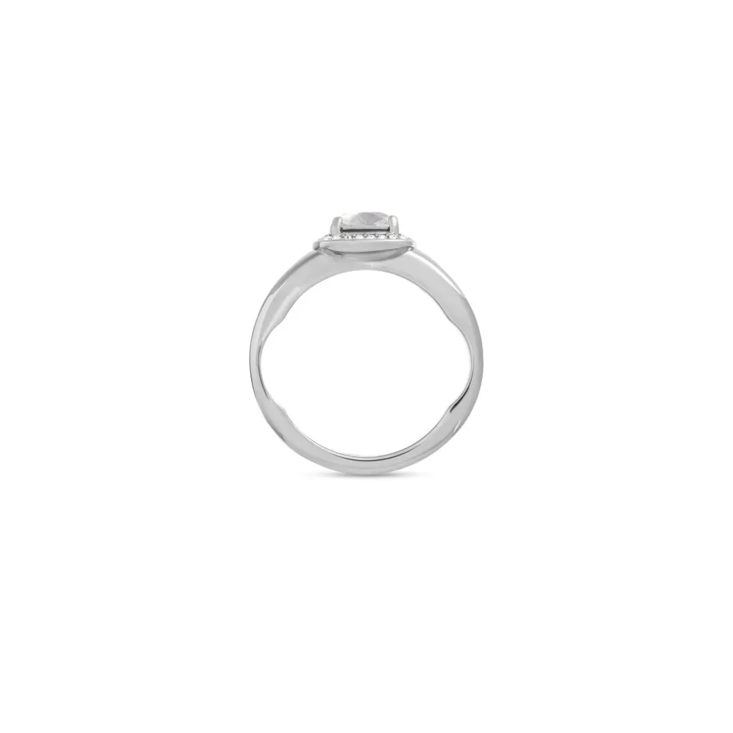 Anello Maxi Solitaire da Donna in Argento