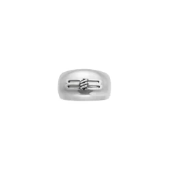 Anello Squadrato Bb Icon in Argento Anticato