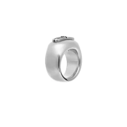 Anello Squadrato Bb Icon in Argento Anticato