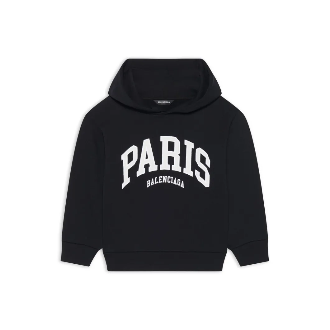 Bambini - Felpa Con Cappuccio Cities Paris Hoodie in Nero