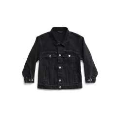 Bambini - Giacca Balenciaga Oversize in Nero Délavé