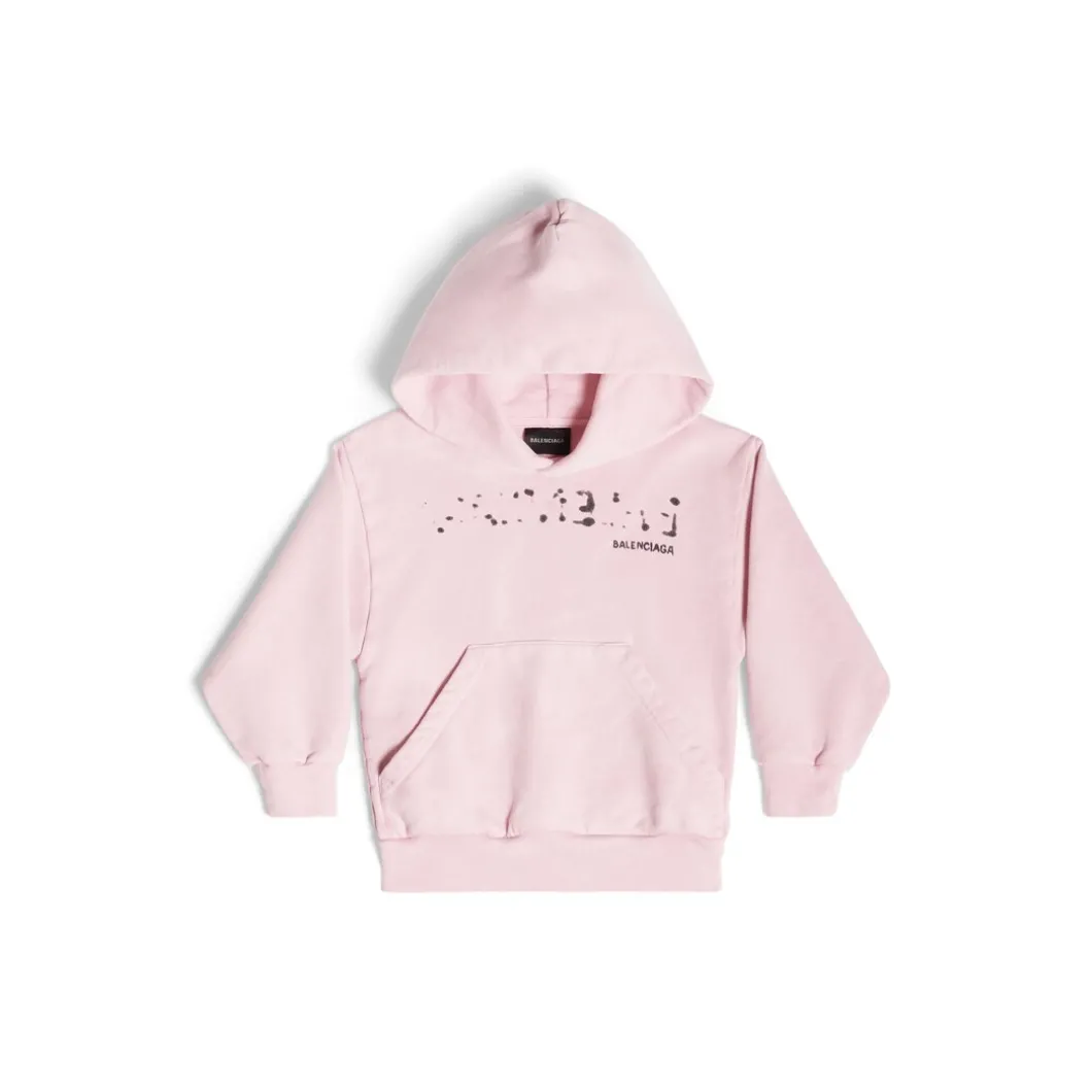Bambini - Hoodie Hand-drawn Balenciaga in Rosa