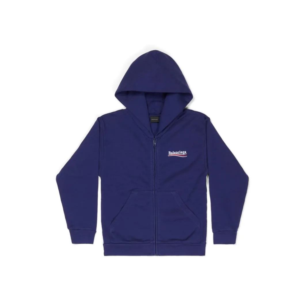 Bambini - Hoodie Political Campaign Con Cerniera in Blu Cielo