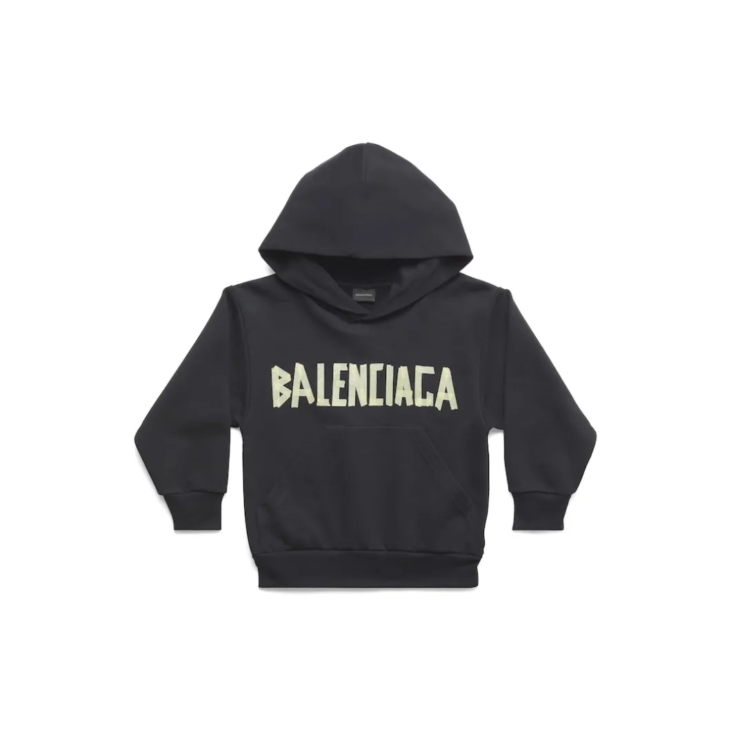 Bambini - Hoodie Tape Type in Nero Délavé