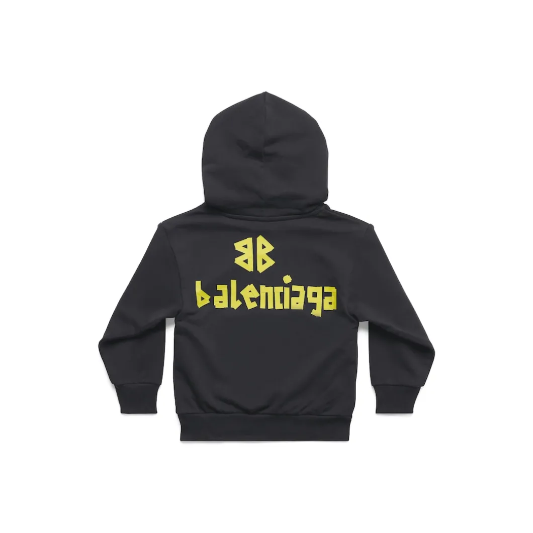 Bambini - Hoodie Tape Type in Nero Délavé