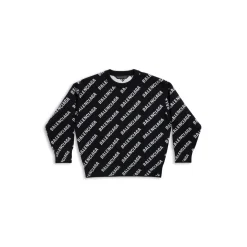 Bambini - Pullover Bal Horizontal Allover in Nero