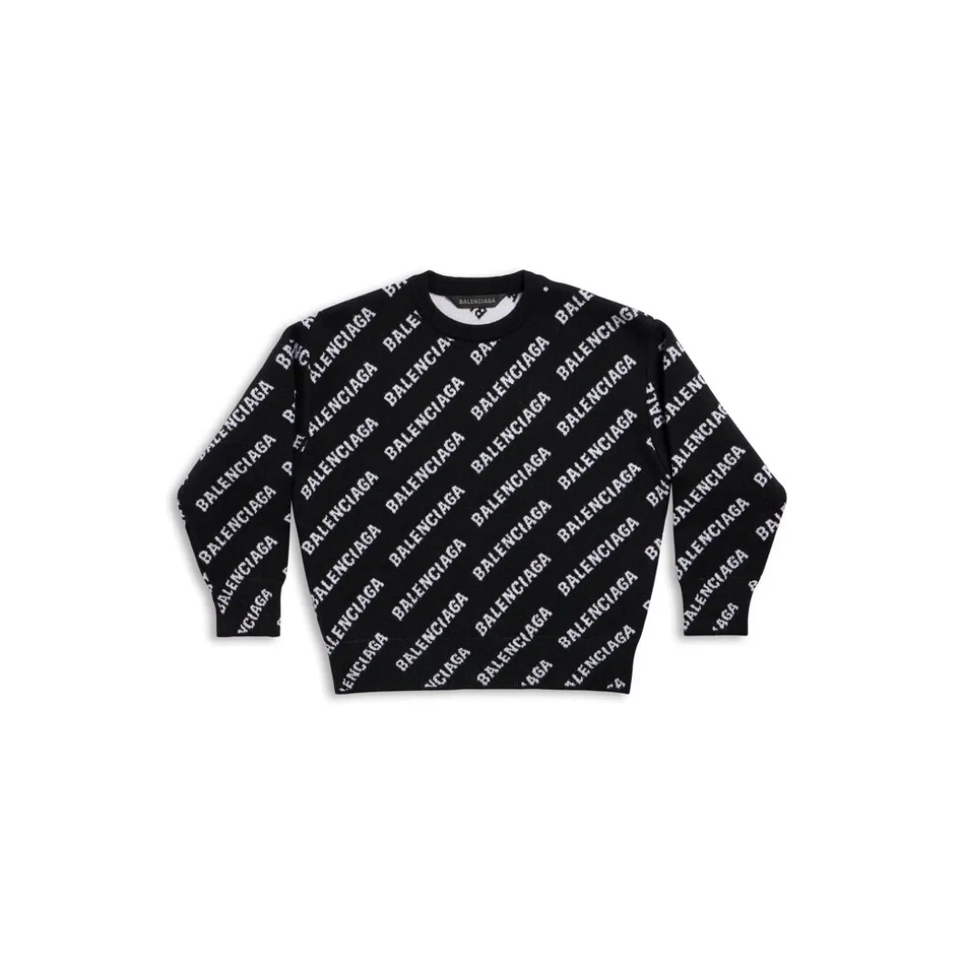 Bambini - Pullover Bal Horizontal Allover in Nero
