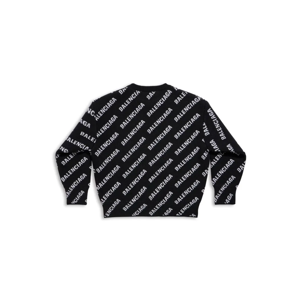 Bambini - Pullover Bal Horizontal Allover in Nero
