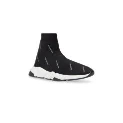 Bambini - Sneakers Speed In Maglia Riciclata Con Allover Logo Riflettente  in Nero