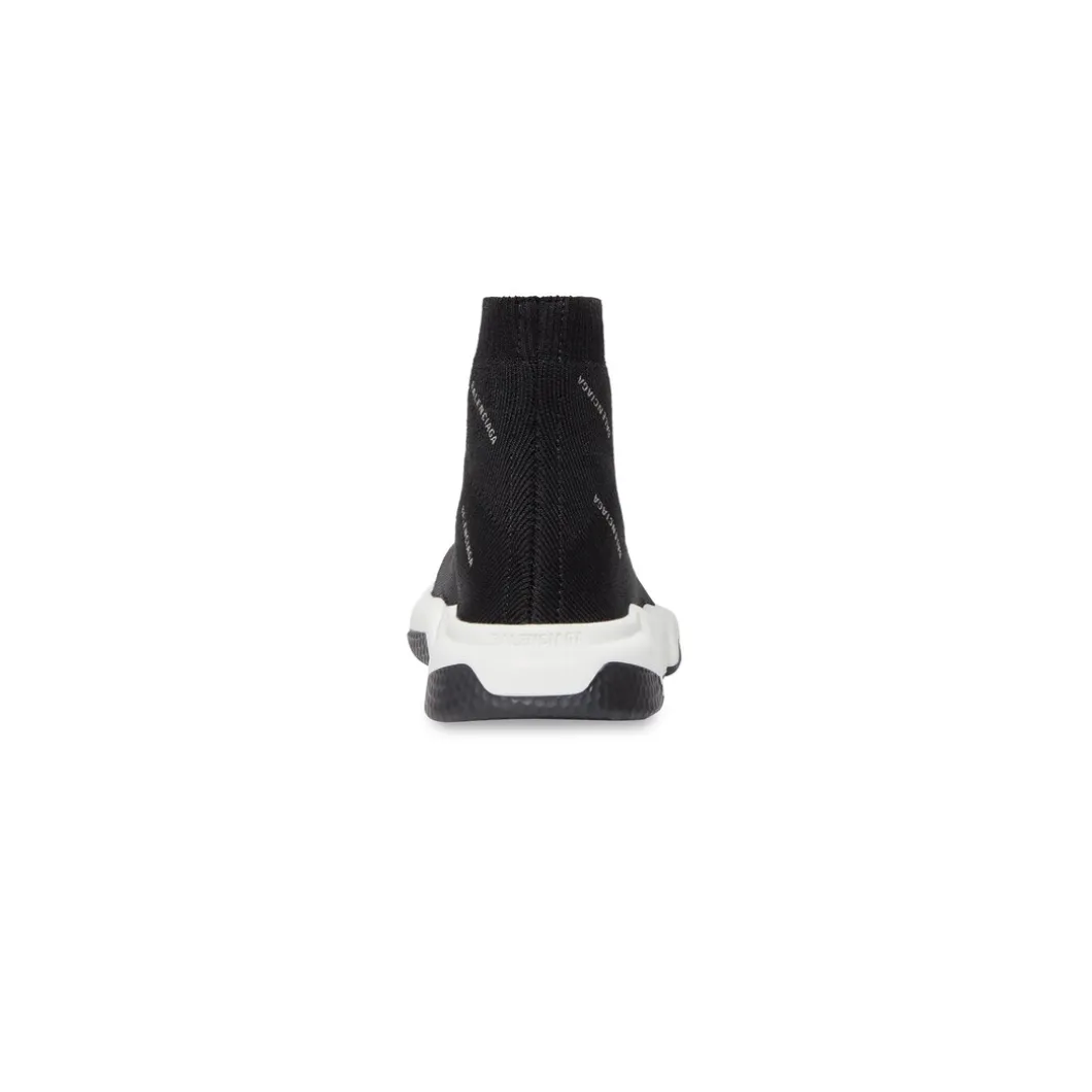 Bambini - Sneakers Speed In Maglia Riciclata Con Allover Logo Riflettente in Nero