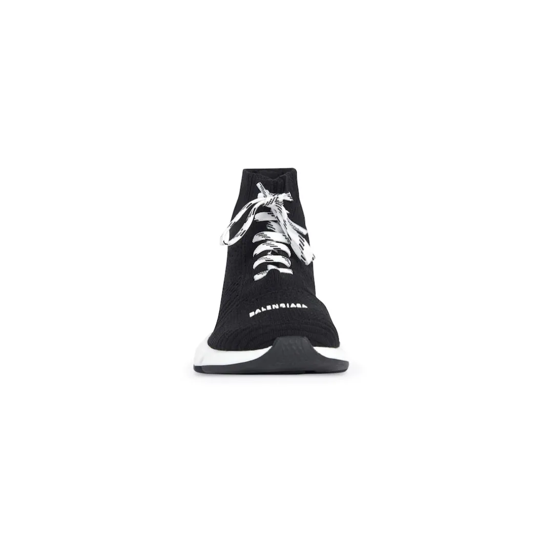 Bambini - Sneakers Speed Lace-up In Maglia Riciclata in Nero