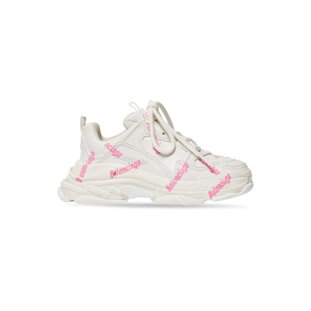 Bambini - Sneakers Triple S Logotype in Bianco