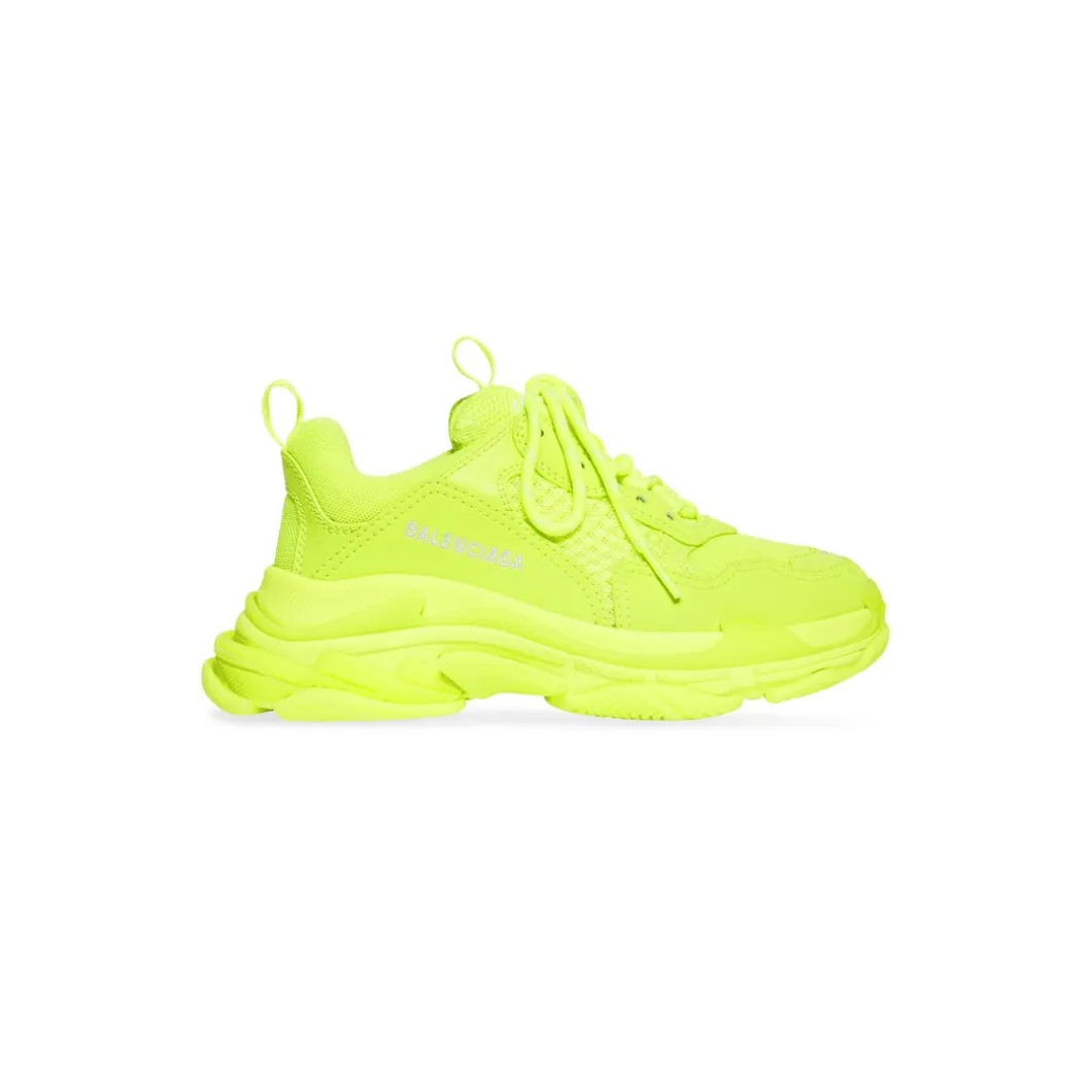 Bambini - Sneakers Triple S in Giallo Fluo