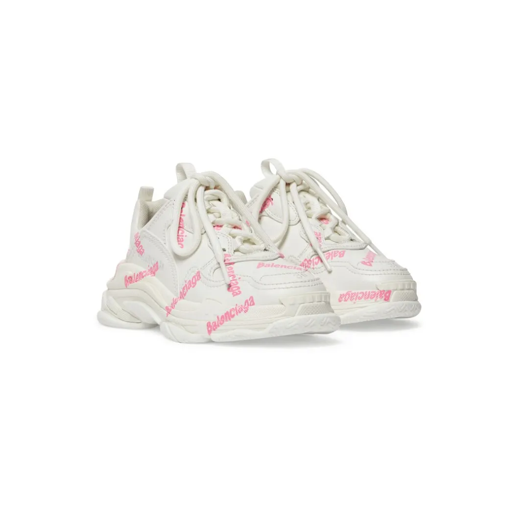 Bambini - Sneakers Triple S Logotype in Bianco