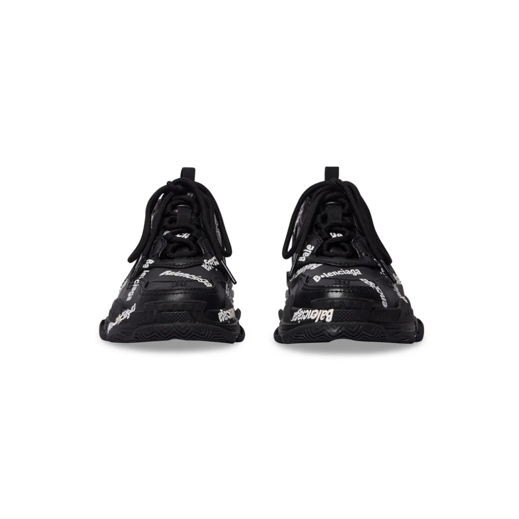 Bambini - Sneakers Triple S Logotype in Nero