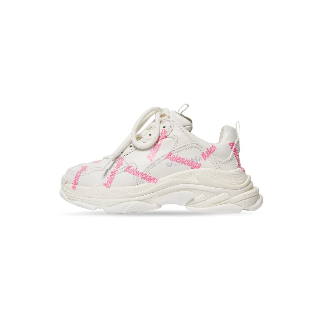 Bambini - Sneakers Triple S Logotype in Bianco