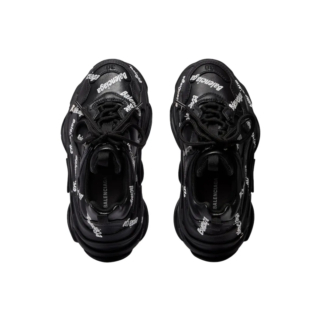 Bambini - Sneakers Triple S Logotype in Nero