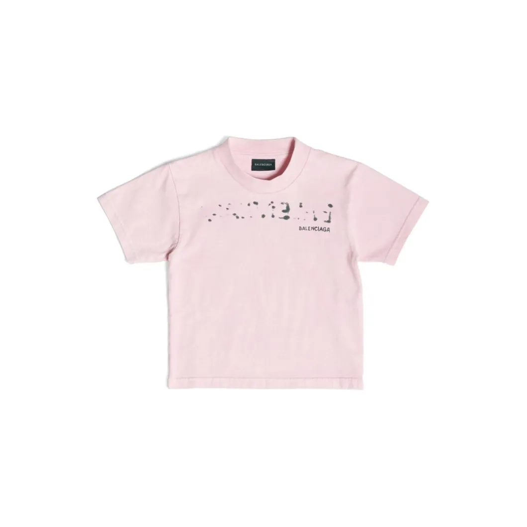 Bambini - T-shirt Hand-drawn Balenciaga in Rosa
