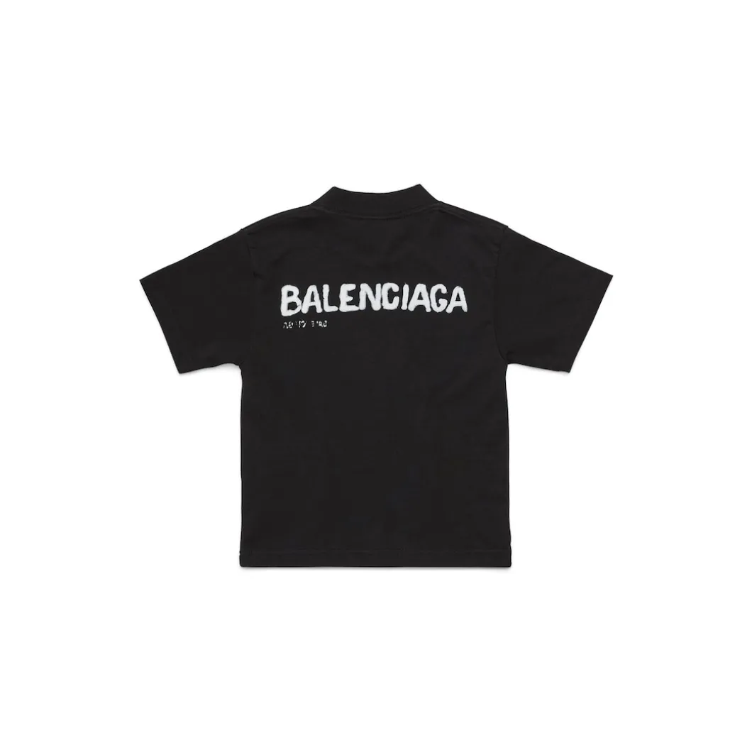 Bambini - T-shirt Hand-drawn Balenciaga in Nero