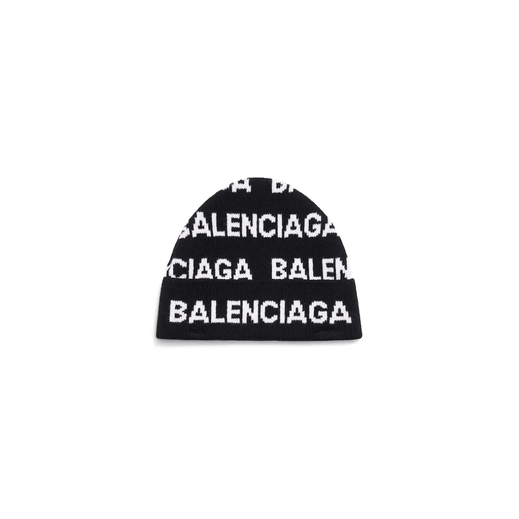 Berretto Bal Horizontal Allover in Nero