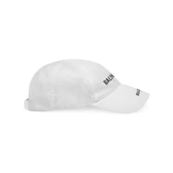 Berretto Double Logo in Bianco