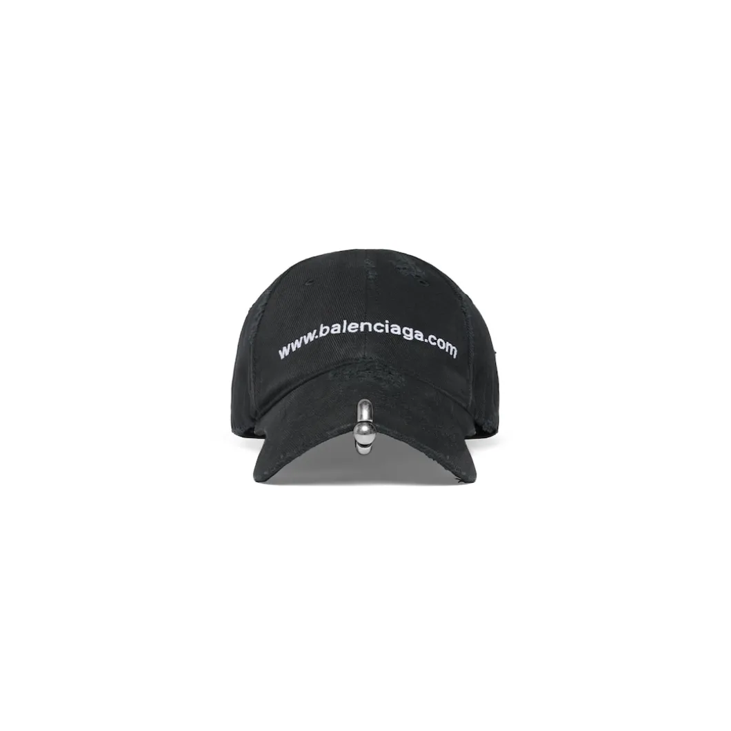 Berretto Front Piercing Bal.com in Nero Délavé