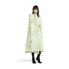 Blusa A Pieghe Con Foulard Lilies da Donna in Verde