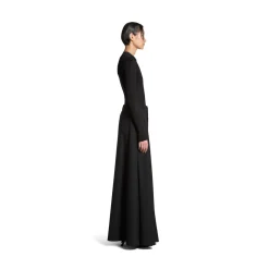 Body Con Scollo A V da Donna in Nero