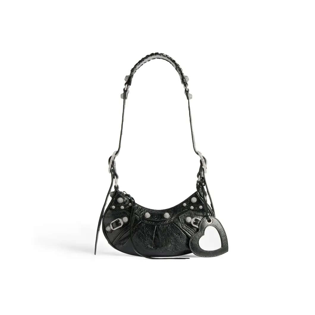 Borsa A Tracolla Le Cagole Xs Con Strass da Donna in Nero