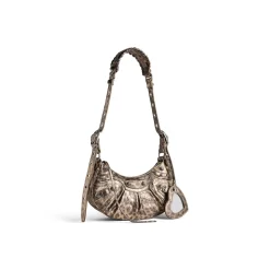 Borsa A Tracolla Le Cagole Xs Metallizzata Con Stampa Leopardata  da Donna in Marrone