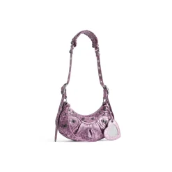 Borsa A Tracolla Le Cagole Xs Metallizzata Con Stampa Leopardata  da Donna in Rosa