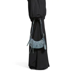 Borsa A Tracolla Le Cagole Xs In Denim Girly Allover da Donna in Azzurro