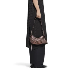 Borsa A Tracolla Le Cagole Xs Metallizzata da Donna in Bronzo