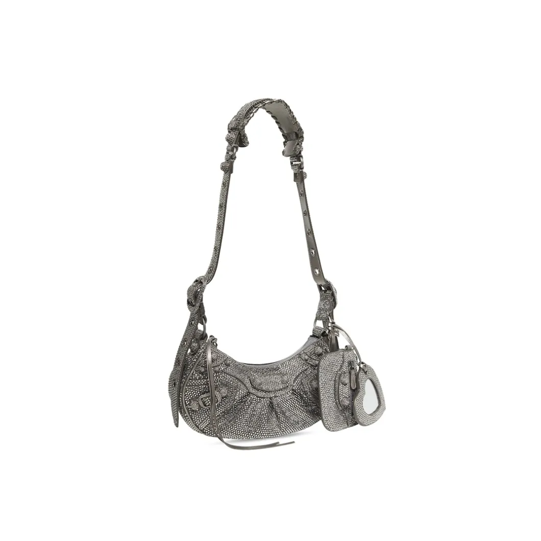 Borsa A Tracolla Le Cagole Xs Con Strass da Donna in Grigio