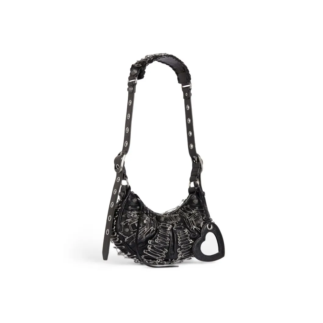Borsa A Tracolla Le Cagole Xs Con Spille Da Balia da Donna in Nero
