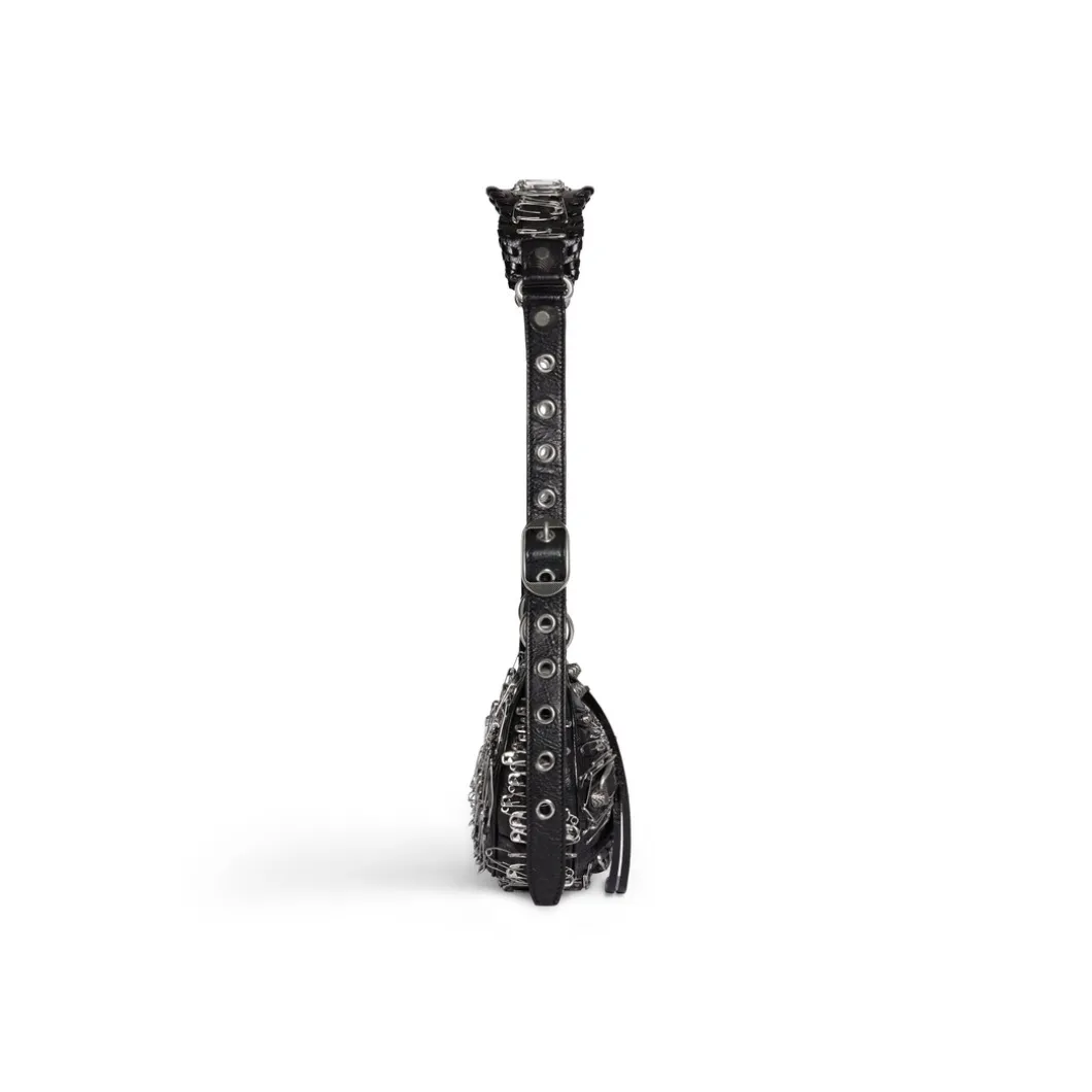 Borsa A Tracolla Le Cagole Xs Con Spille Da Balia da Donna in Nero