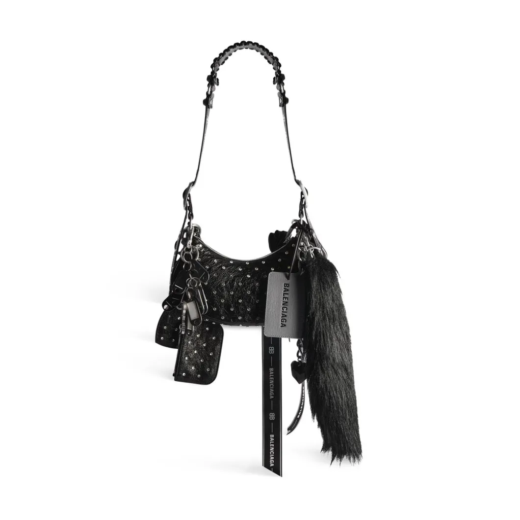 Borsa A Tracolla Le Cagole Collector Xs Con Strass da Donna in Nero