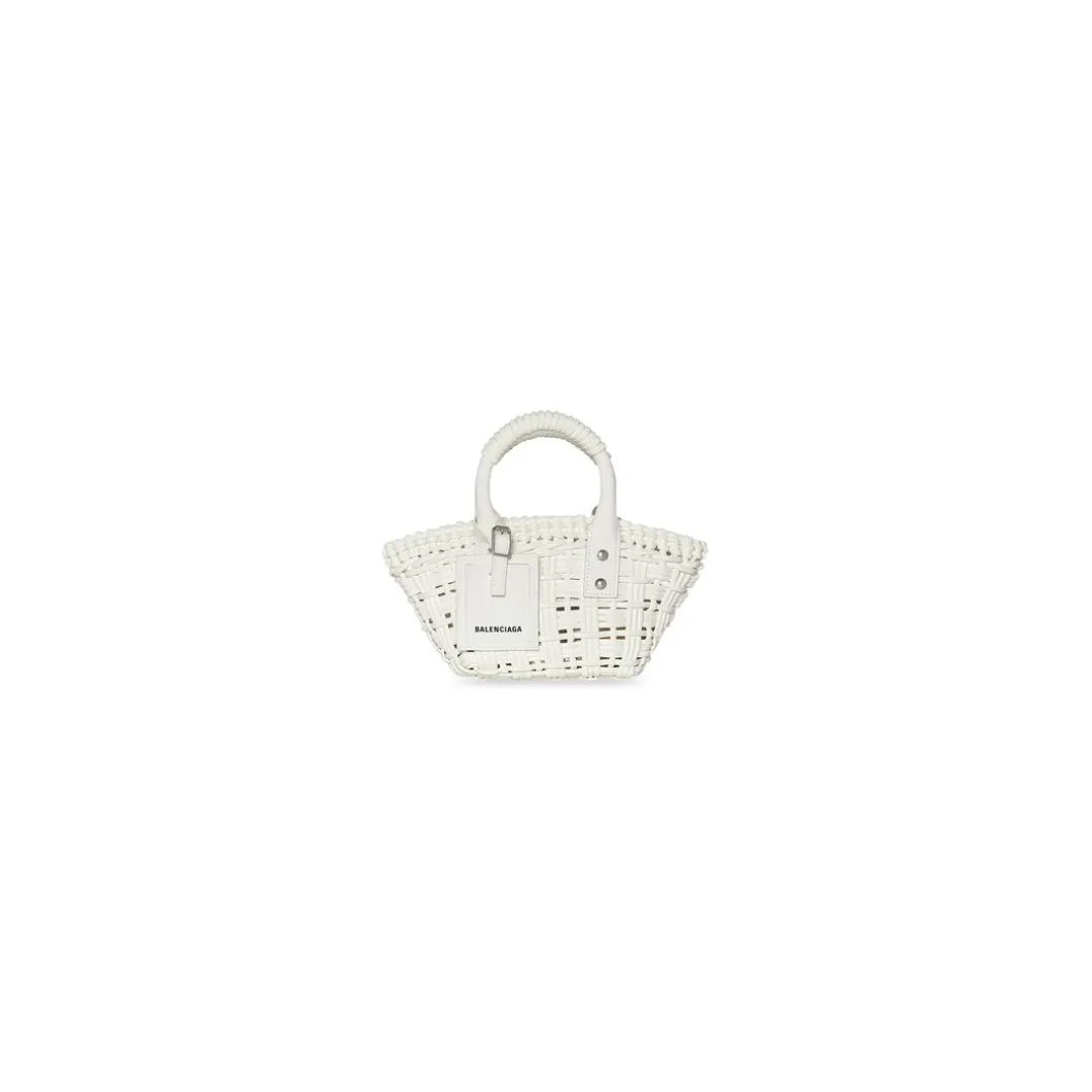 Borsa Bistro Xxs Basket Con Tracolla da Donna in Bianco