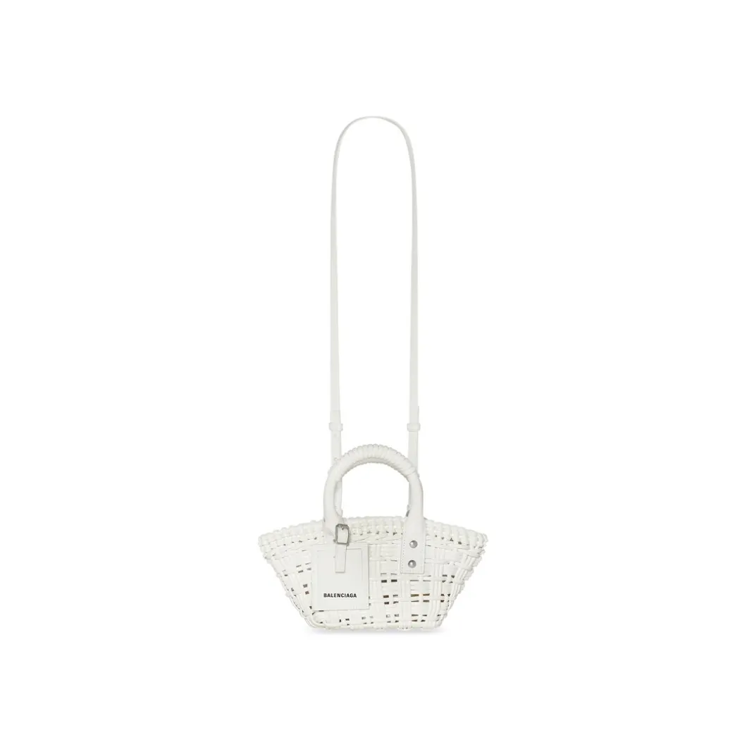 Borsa Bistro Xxs Basket Con Tracolla da Donna in Bianco