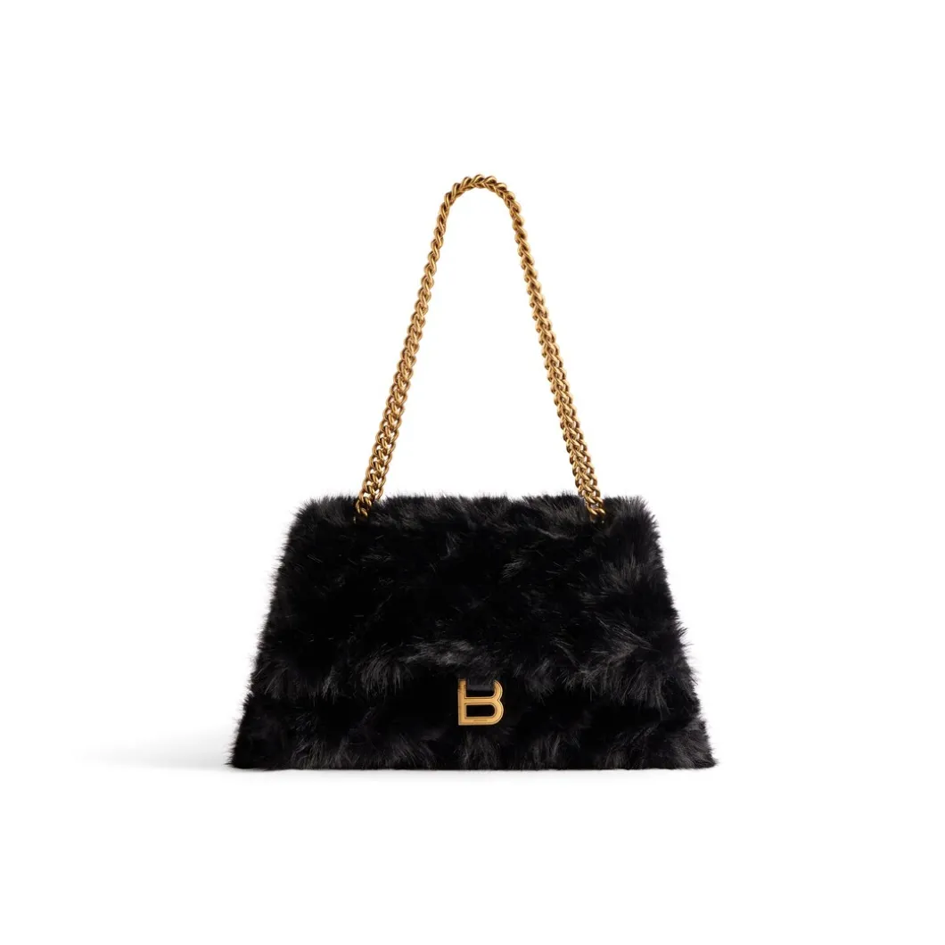 Borsa Con Catena Crush Media da Donna in Nero