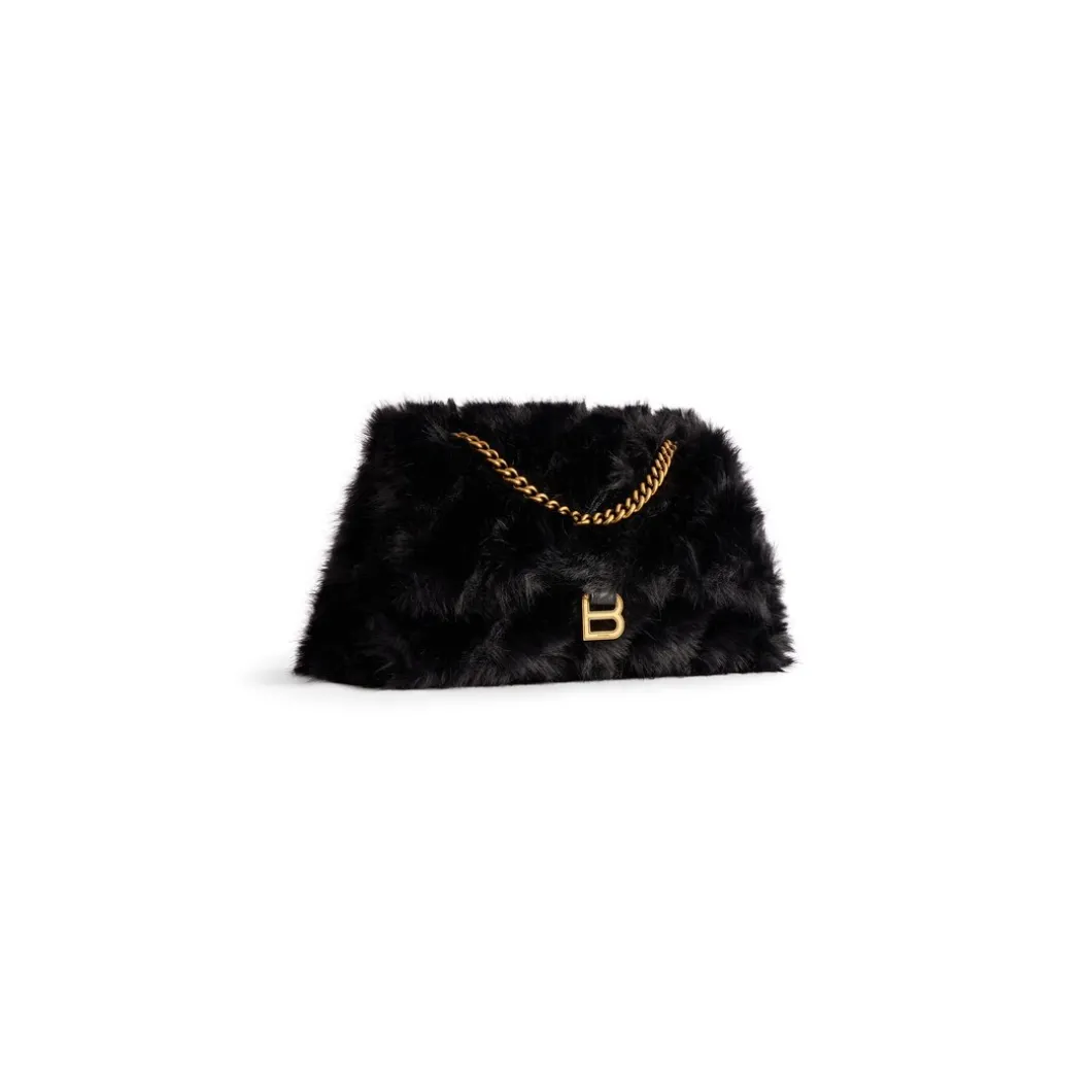 Borsa Con Catena Crush Media da Donna in Nero