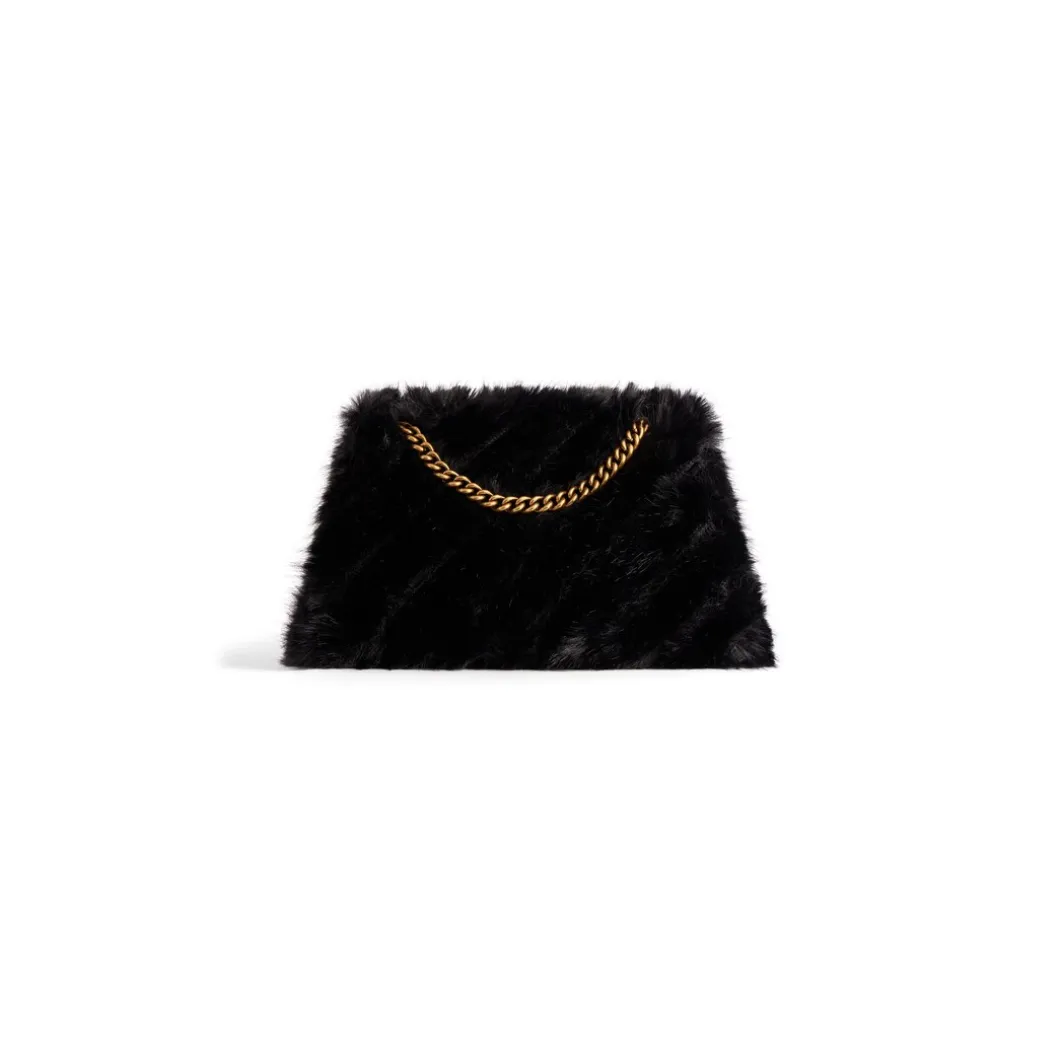 Borsa Con Catena Crush Media da Donna in Nero
