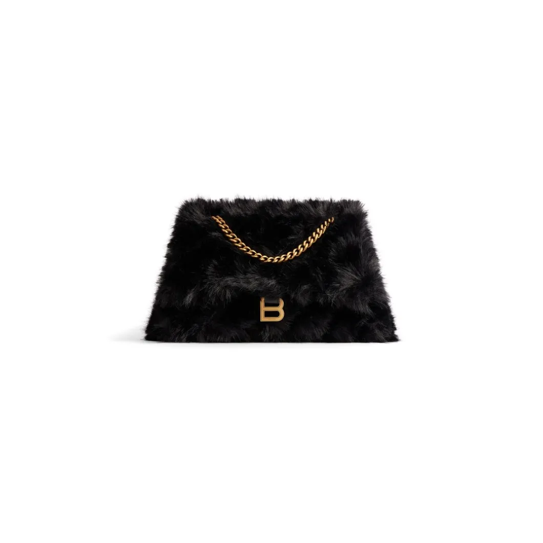 Borsa Con Catena Crush Media da Donna in Nero